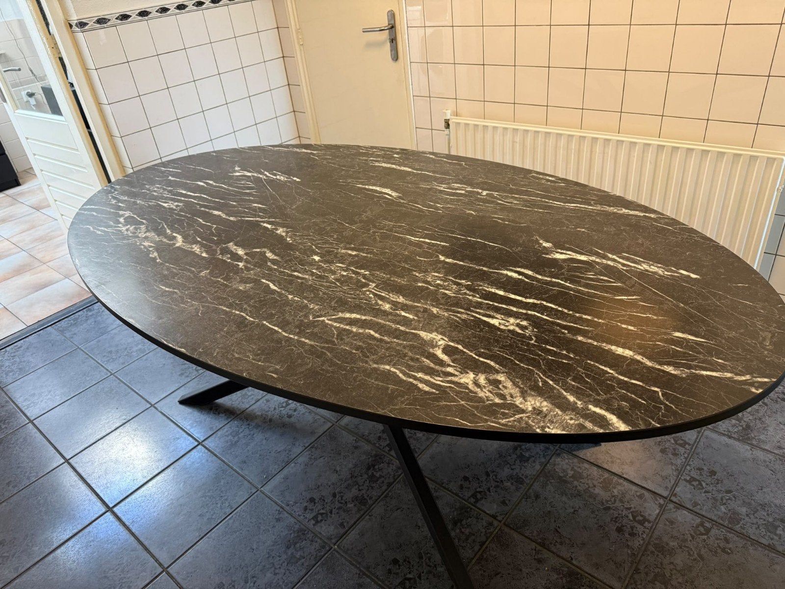 Eettafel, Huis en Inrichting, Ophalen, 100 tot 150 cm, 200 cm of meer, Vijf personen of meer