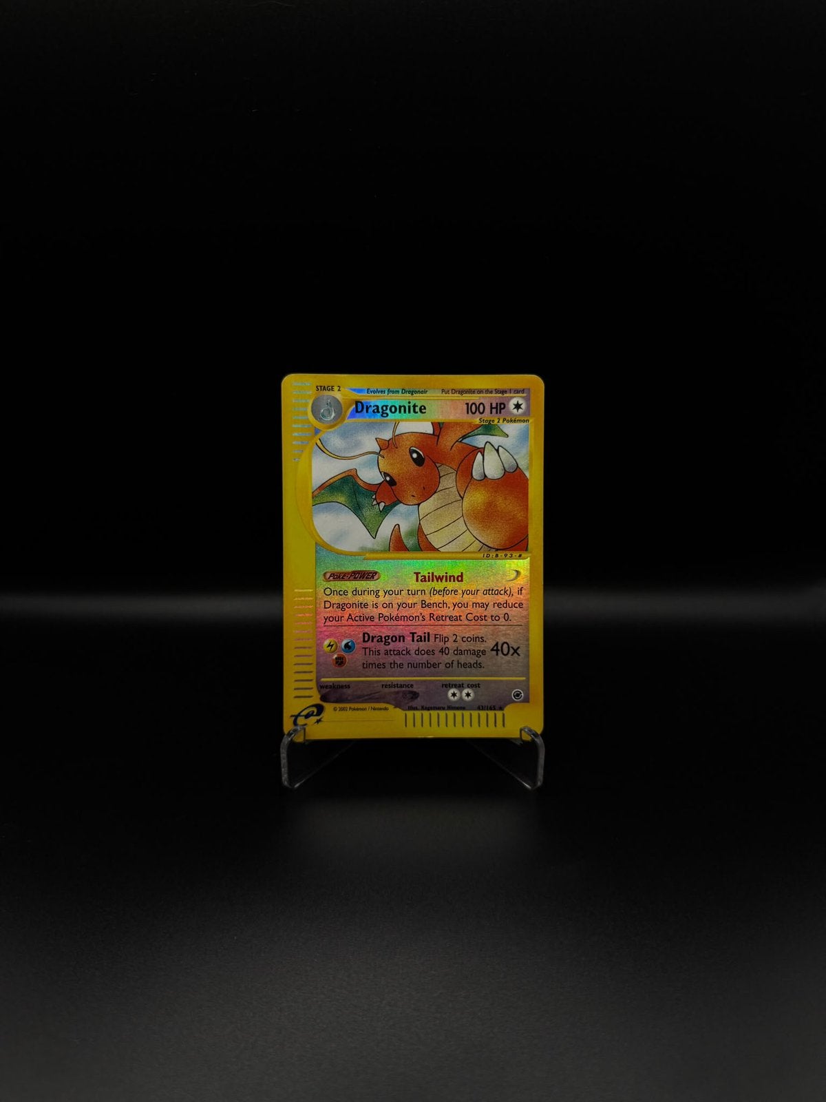 Dragonite #43/165 – Expedition Base Set NM/EXC English, Hobby en Vrije tijd, Ophalen of Verzenden, Zo goed als nieuw, Losse kaart