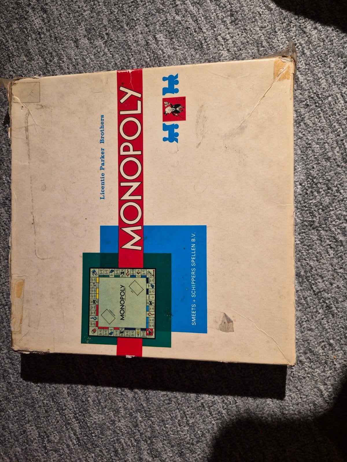 Vintage Monopoly Bordspel - Parker Brothers (Gebruikt), Vijf spelers of meer, Ophalen, Gebruikt, Parker Brothers