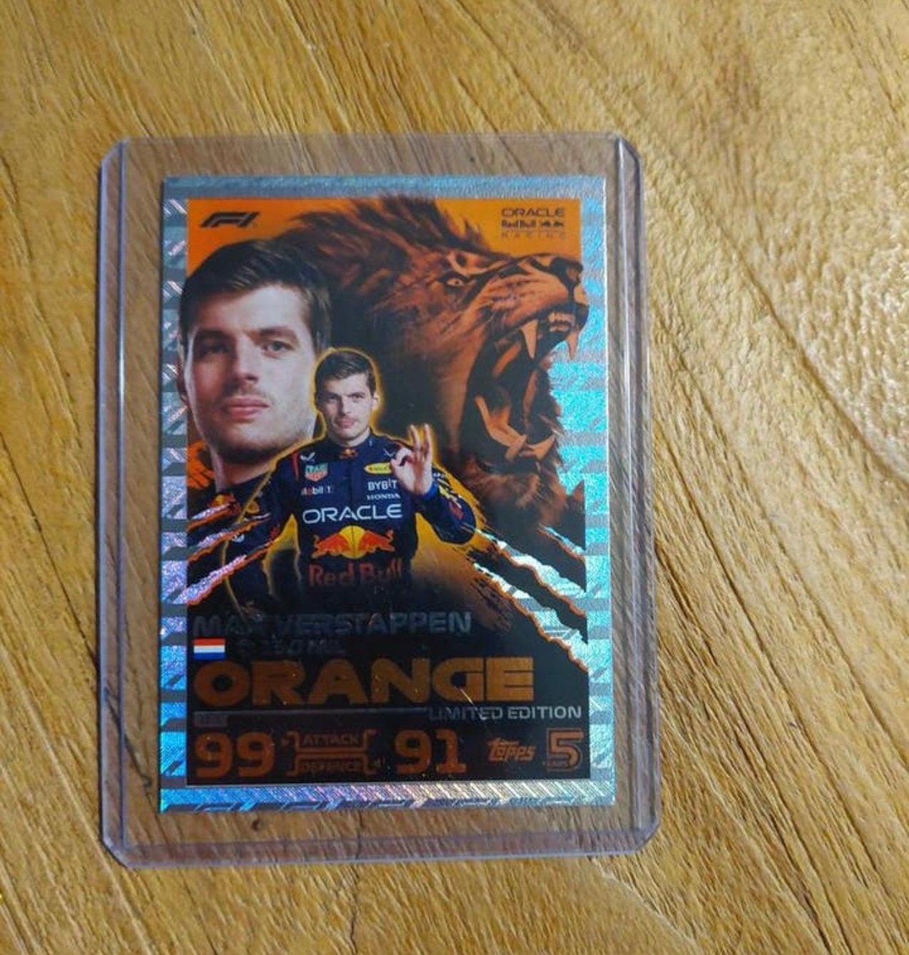 Max Verstappen Refractor Red Bull Fornule 1 Topps, Ophalen of Verzenden, Zo goed als nieuw, Plaatje