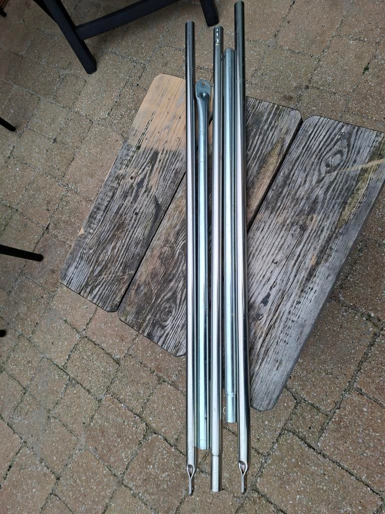 Diverse tentstokken - Aluminium en metaal, Ophalen of Verzenden, Gebruikt