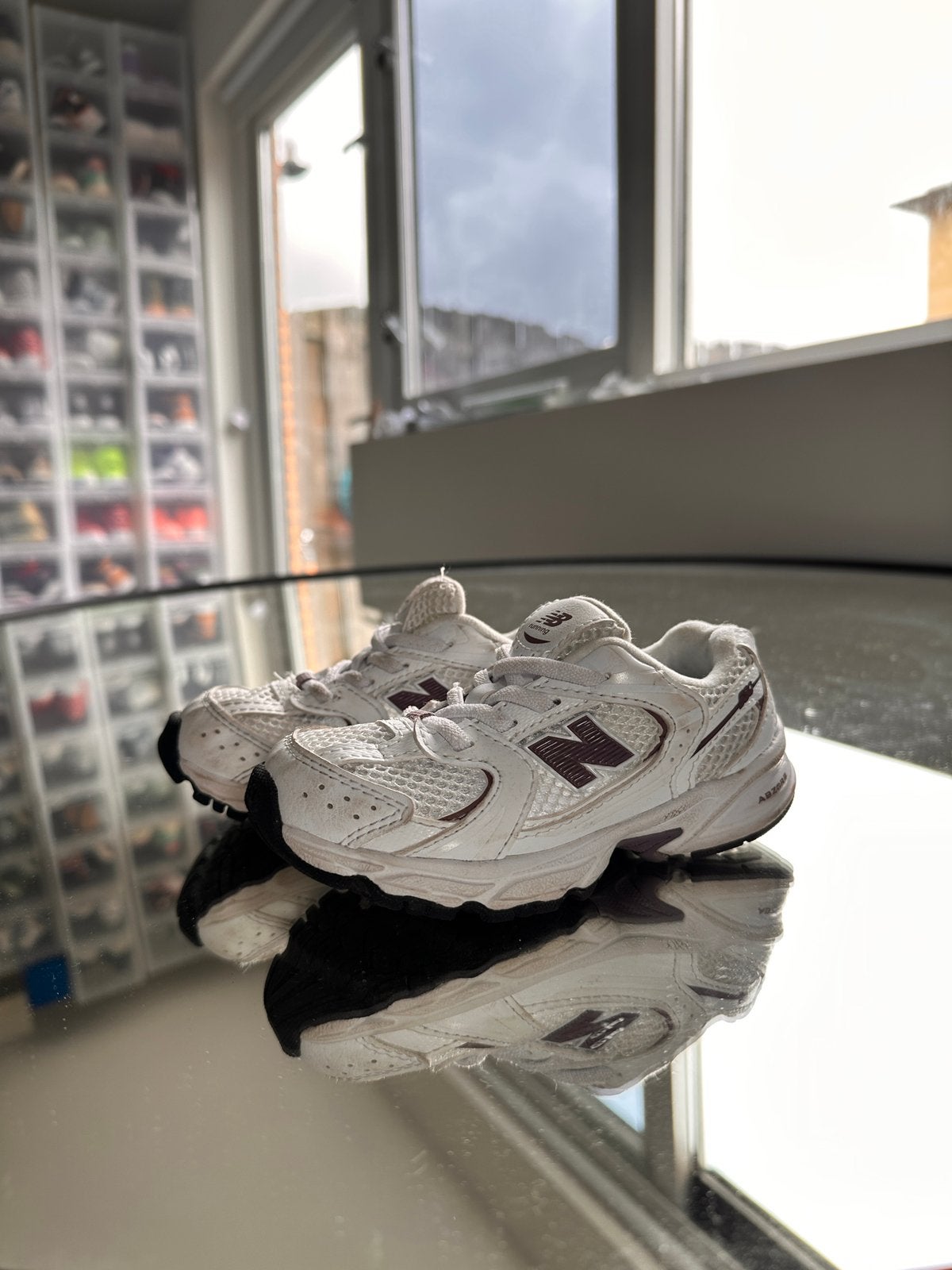 New Balance 530 Kids Wit/Bordeaux maat 26, Ophalen of Verzenden, Zo goed als nieuw, Wit