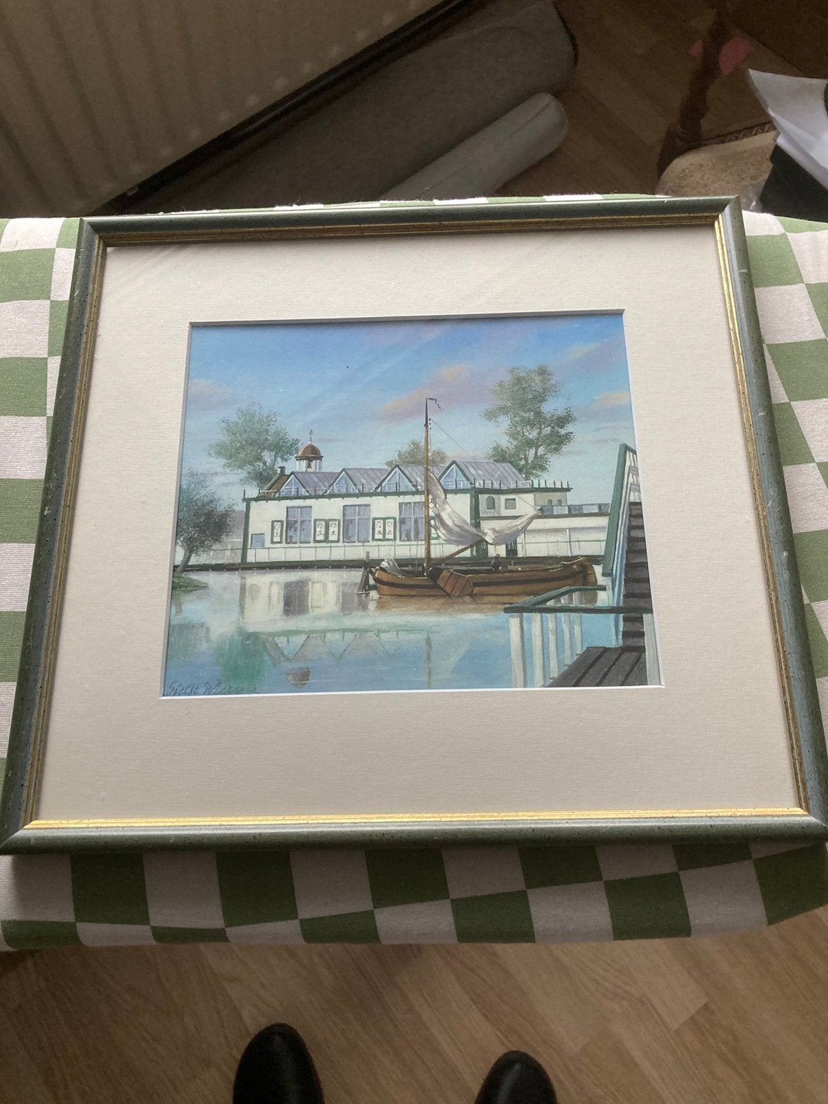Tekening in kleur 34x31 cm, Ophalen of Verzenden