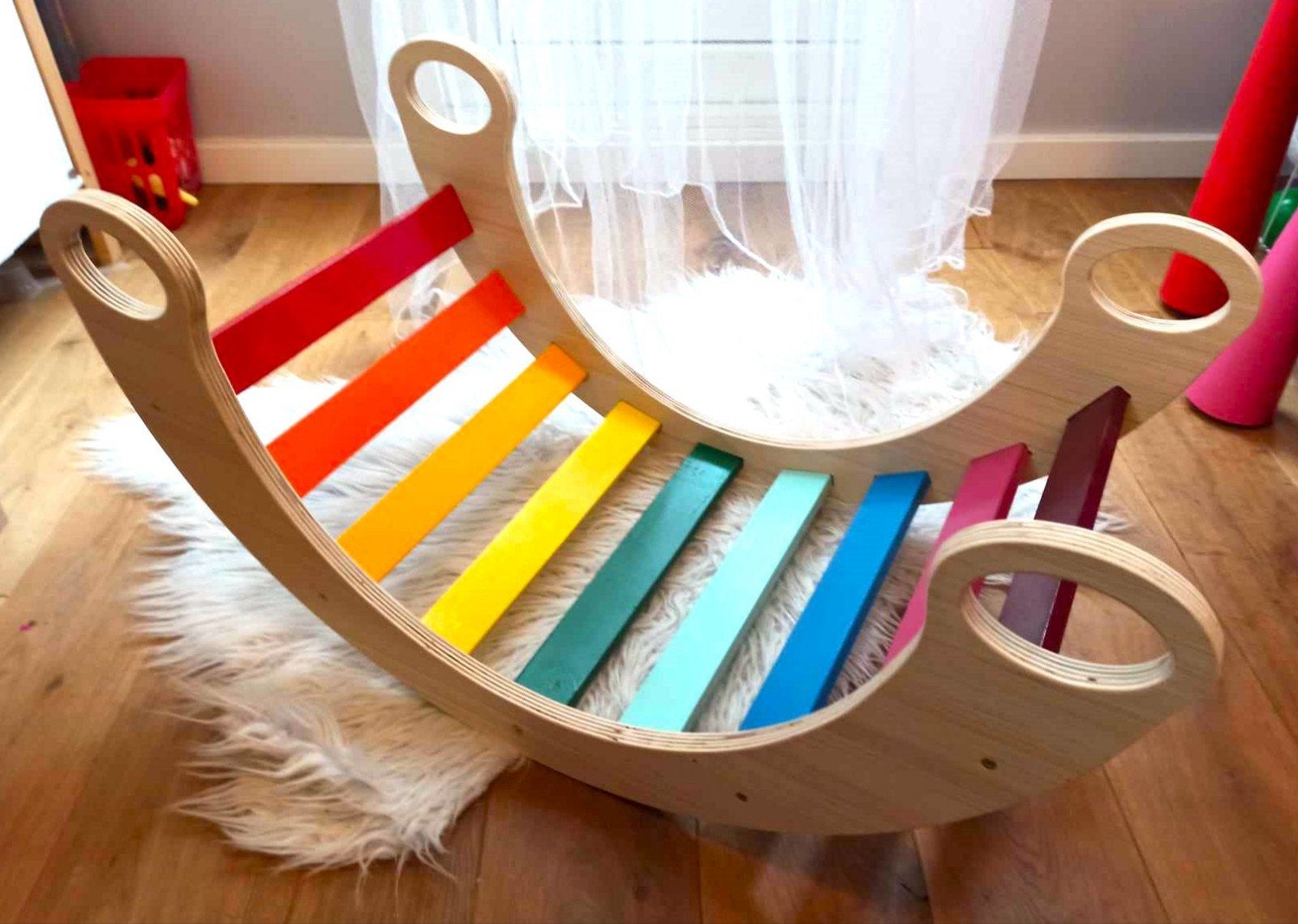 Multifunctionele Montessori schommel klimboog – 0 tot 4 jaar, Ophalen of Verzenden
