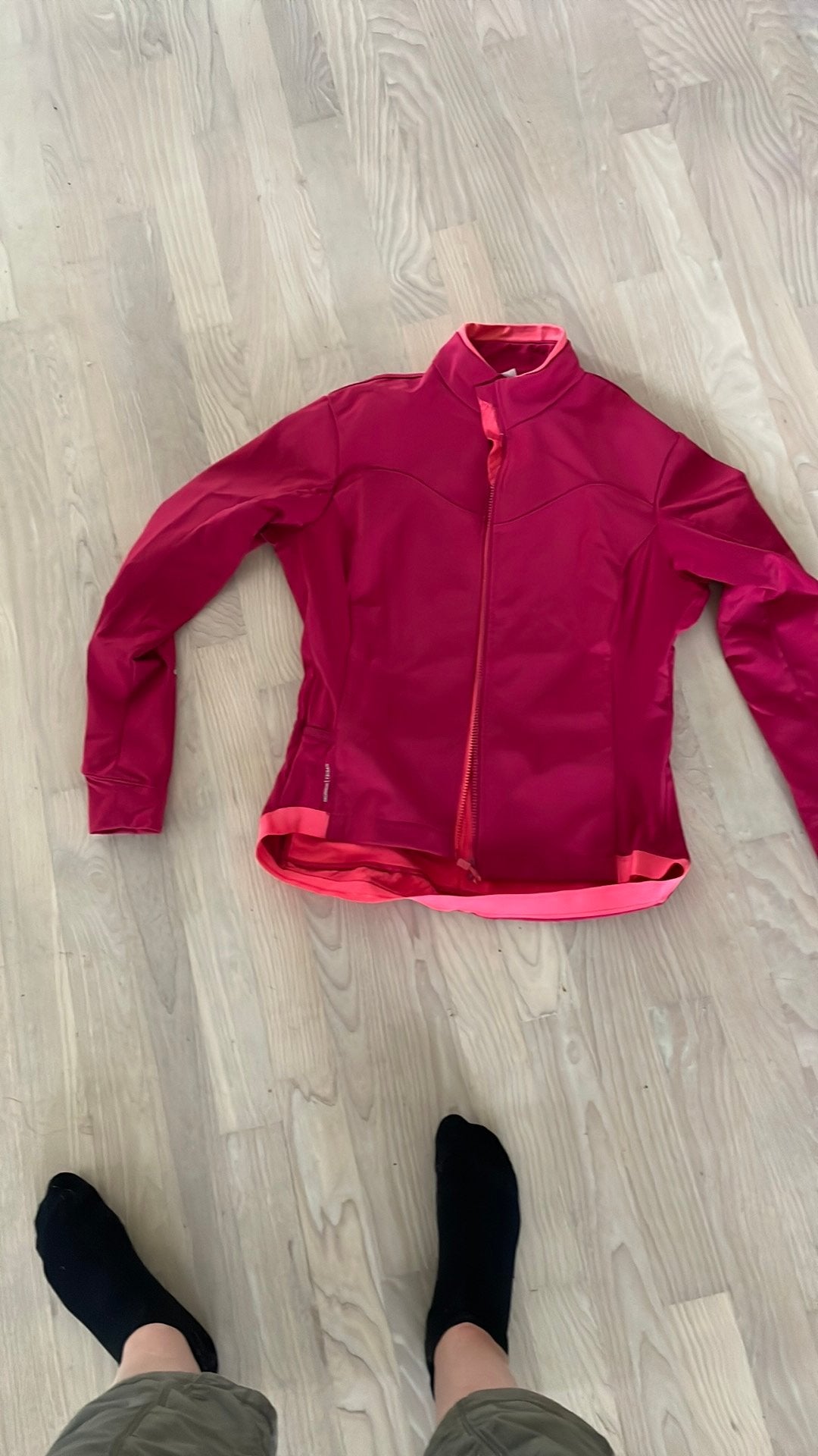 Knal rose fietsjack decathlon maat xL, Gebruikt, Ophalen of Verzenden, Dames, XL
