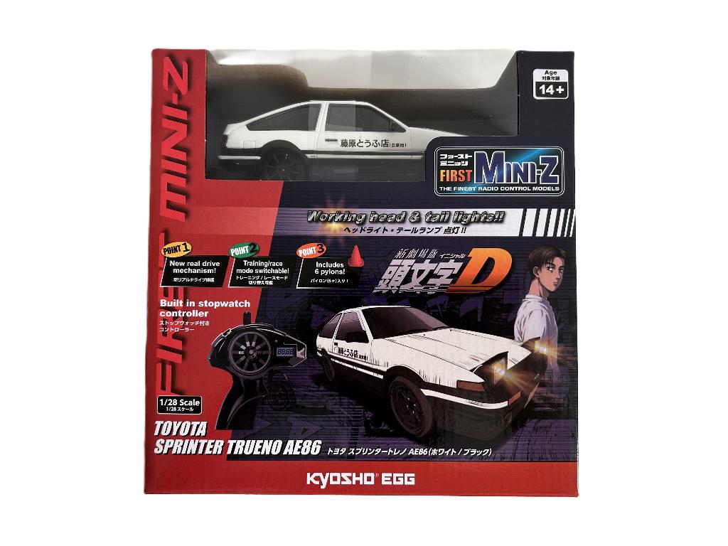 Kyosho First Mini-Z 1:28 Initial-D Sprinter Trueno AE86 WH/B, Ophalen of Verzenden, Nieuw, Overige schalen, Auto onroad