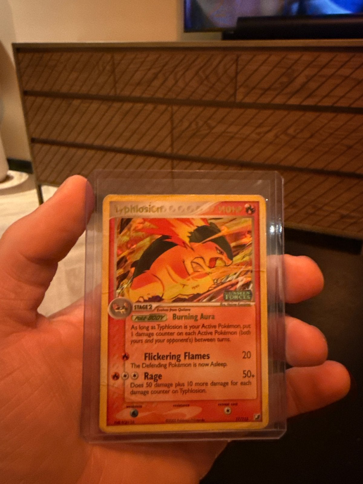 Pokémon Typhlosion – EX Unseen Forces 17/115 – Reverse Holo, Ophalen of Verzenden, Zo goed als nieuw