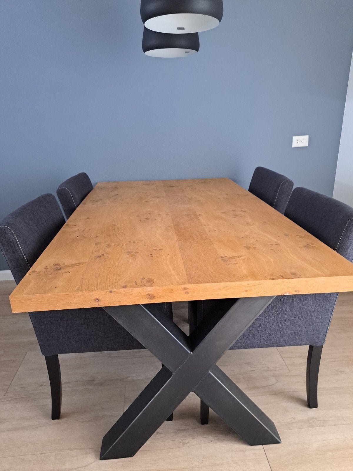 Eetkamertafel met 4 stoelen, Huis en Inrichting, Ophalen, Zo goed als nieuw, Rechthoekig