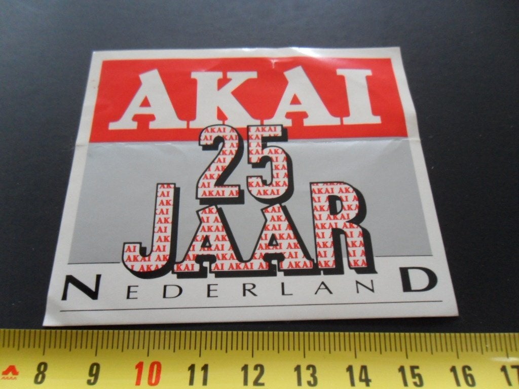 sticker AKAI 25 jaar nederland, Ophalen of Verzenden, Zo goed als nieuw