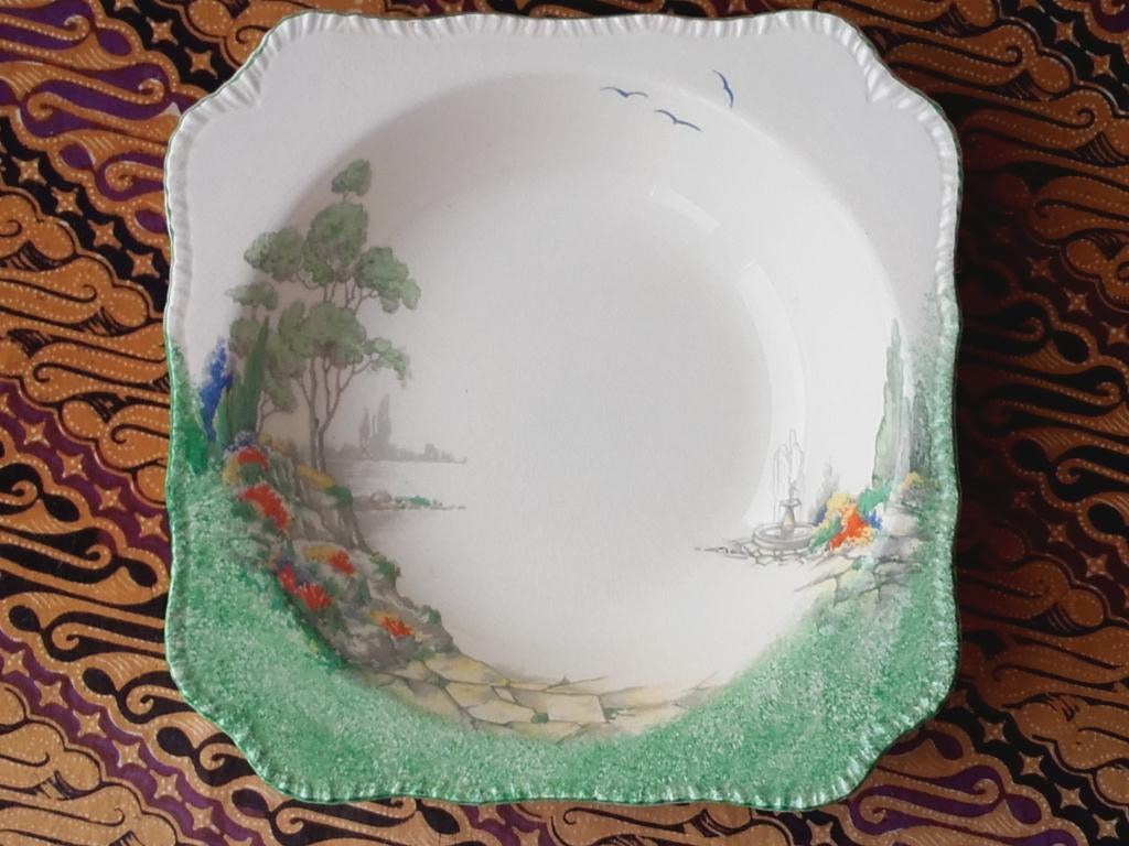 Mooi zeldzaam antiek Burslem bord uit Engeland 21,4 cm., Ophalen of Verzenden