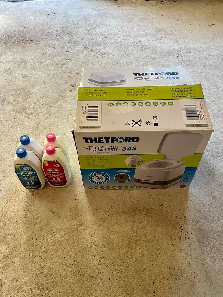 Thetford Porta Potti 345 draagbaar toilet + vloeistoffen, Caravans en Kamperen, Ophalen, Nieuw