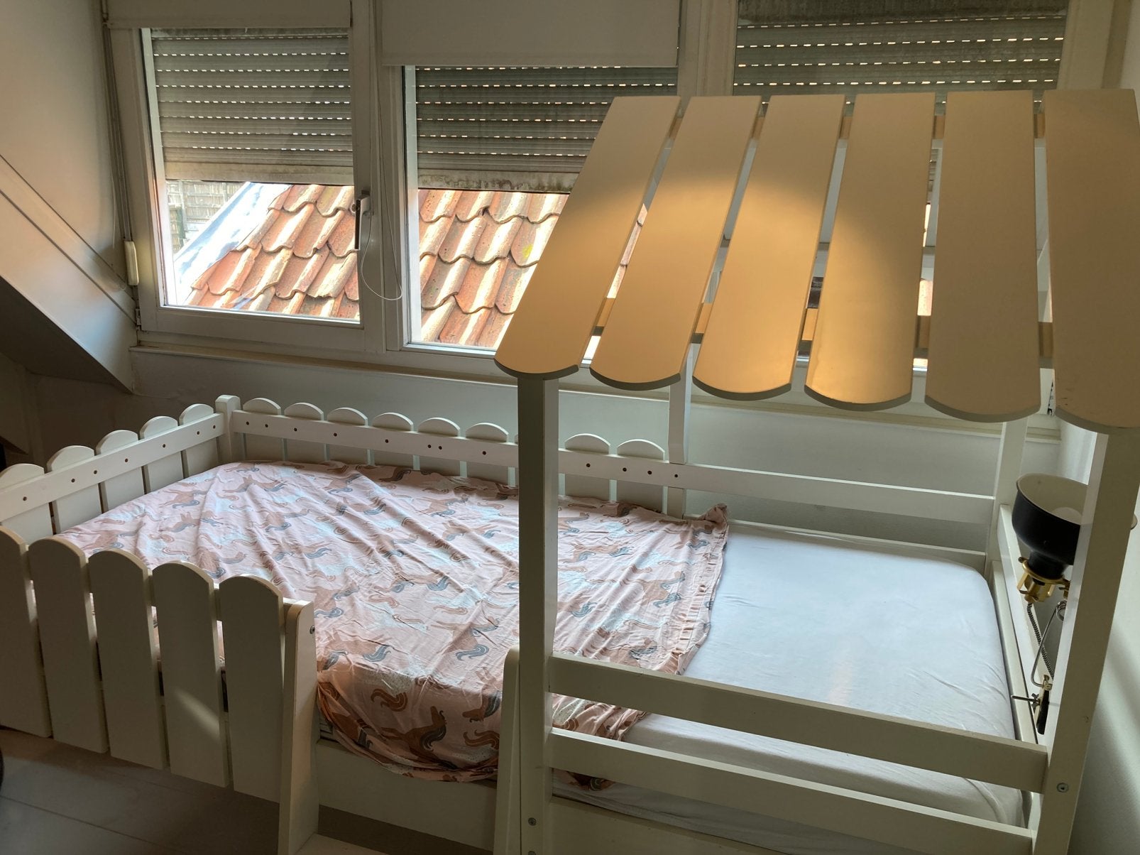 Kinderbed met dakje, Ophalen, Gebruikt, 90 cm, Eenpersoons