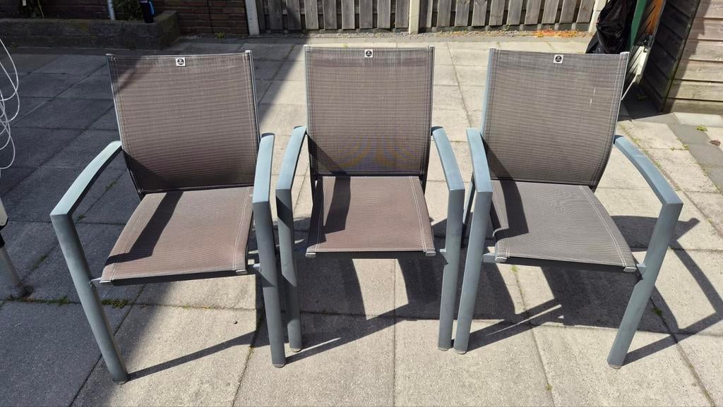 Le Sud tuinstoelen (3 stuks), Tuin en Terras, Ophalen, Gebruikt, Aluminium