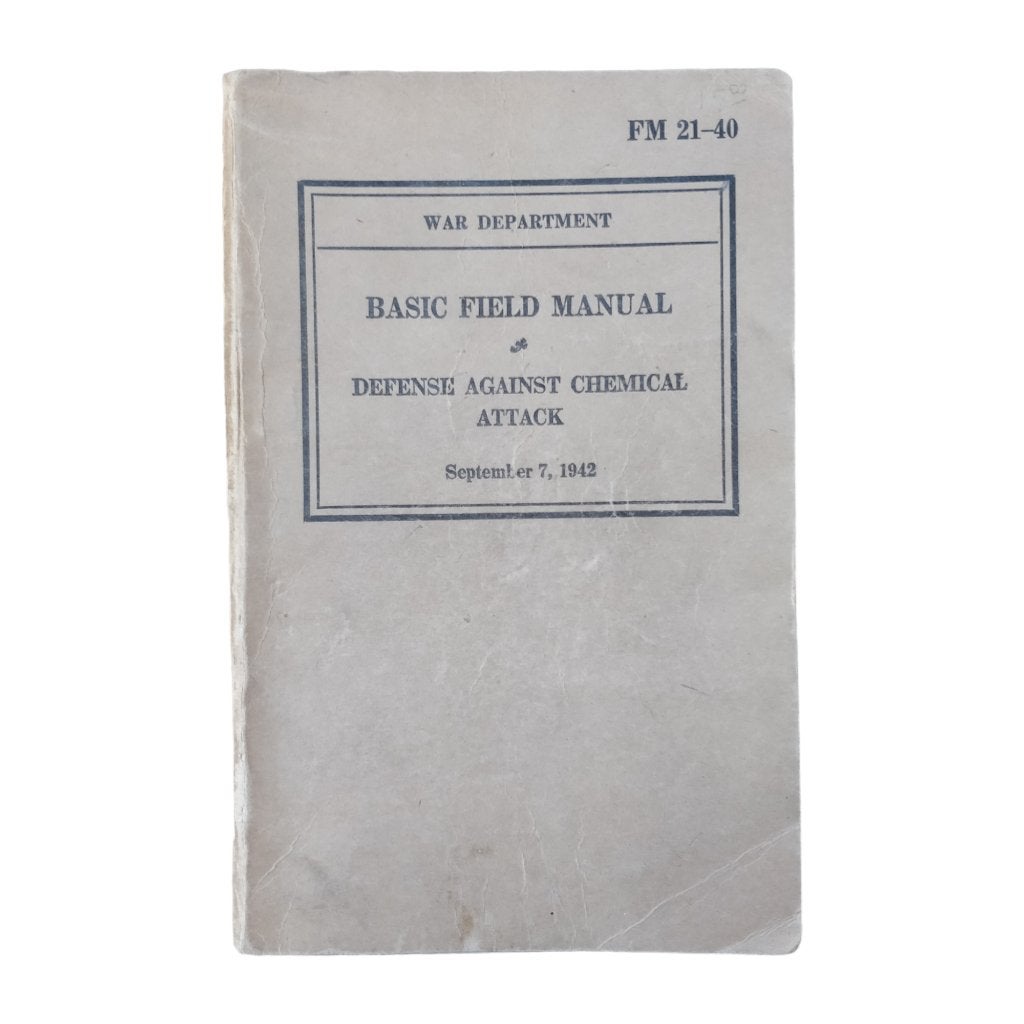 WWII US Field Manual Defense Against Chemical Attacks, Verzamelen, Ophalen of Verzenden, Amerika, Boek of Tijdschrift