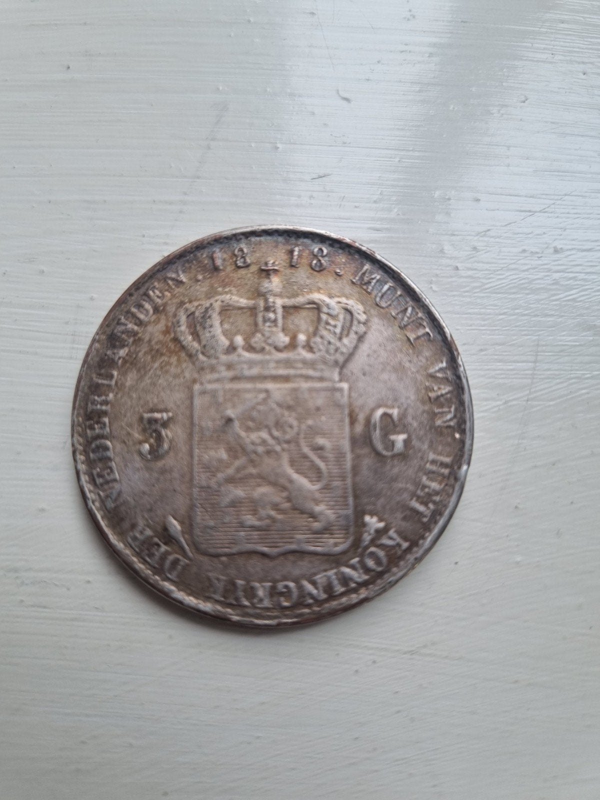 3 gulden munt  1818, Postzegels en Munten, Ophalen of Verzenden