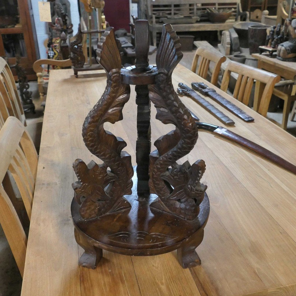Ploncon Tombak TH1 Speer lans houder met Naga's Indonesia, Ophalen of Verzenden