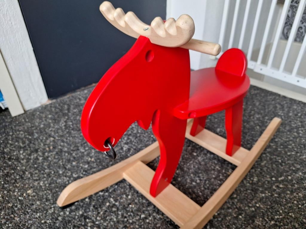 Ikea Hobbelpaard Eland Rood - JÄTTETRÖTT, Ophalen