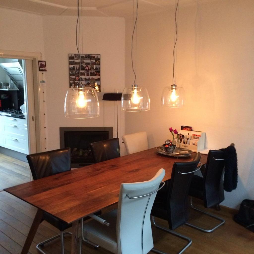Glazen hanglampen, 3 stuks, Ophalen, Gebruikt, Glas, Minder dan 50 cm