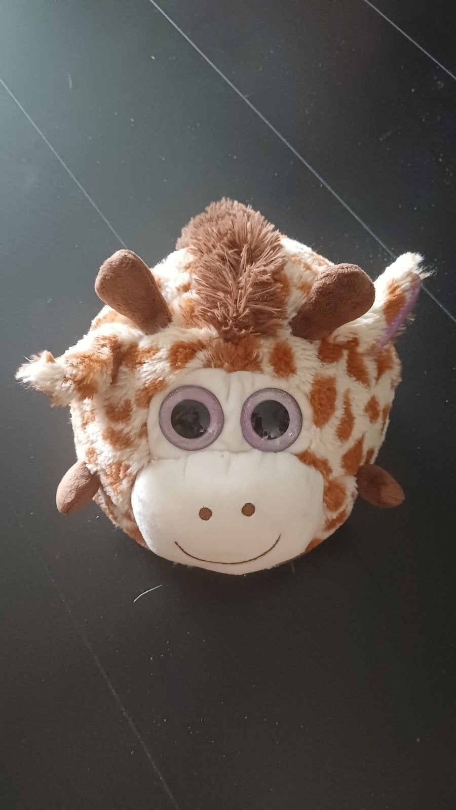 Giraf knuffel pluizig met die grote ogen, nooit mee gespeeld, Overige merken, Giraf, Overige karakters, Ophalen of Verzenden