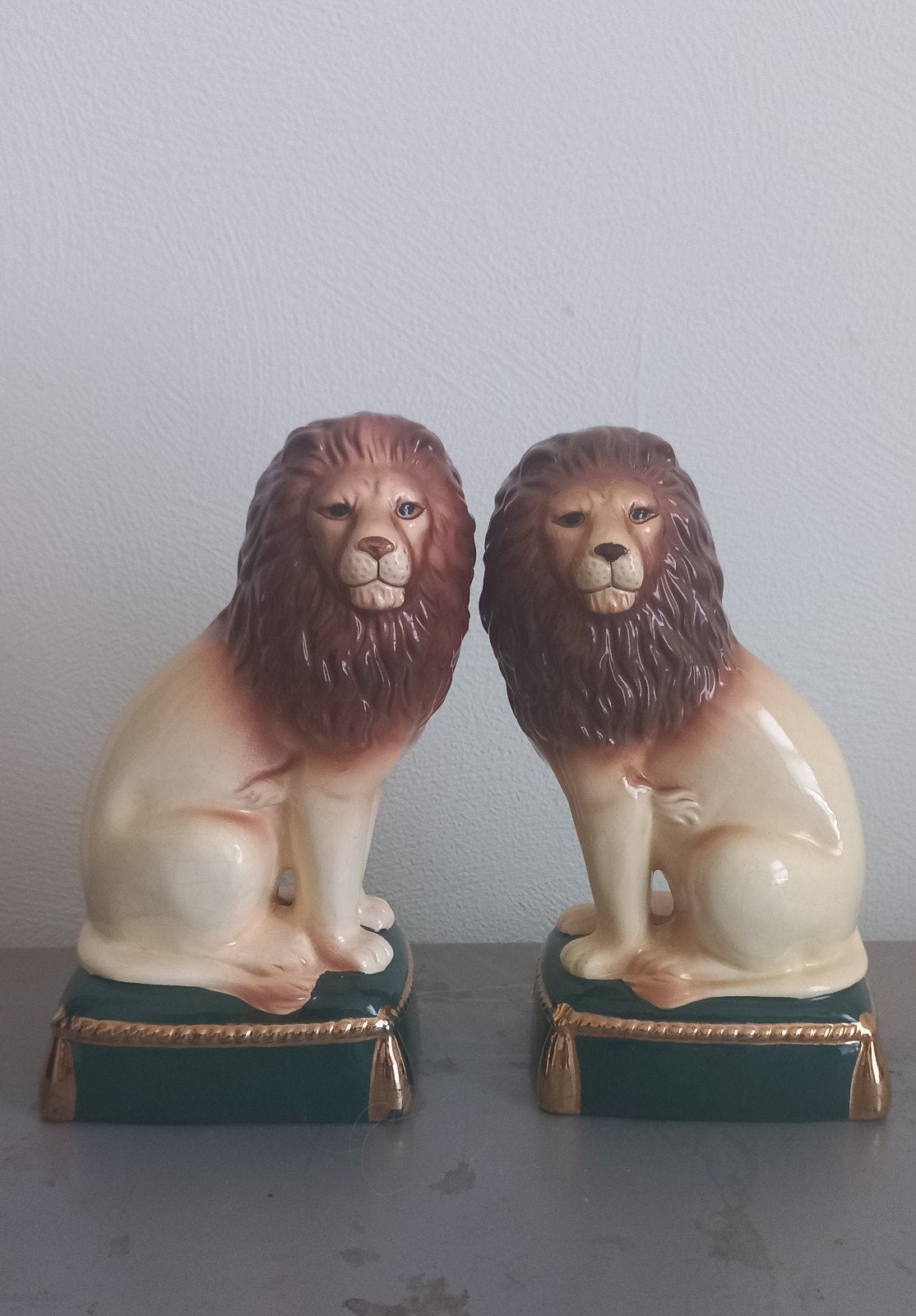 vintage staffordshire leeuwtjes , ZELDZAAM, Ophalen of Verzenden