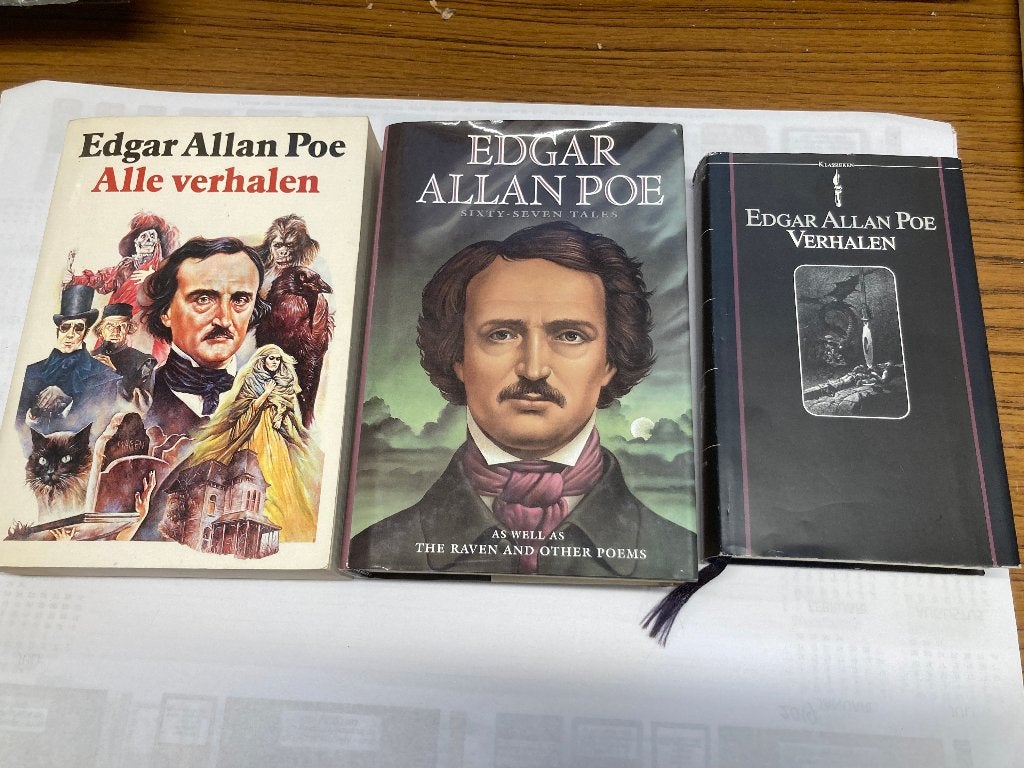 T.K. nog 2 boeken met werken van Edgar Allan Poe Zie lijst, Ophalen of Verzenden, Gelezen, Edgar Allen Poe