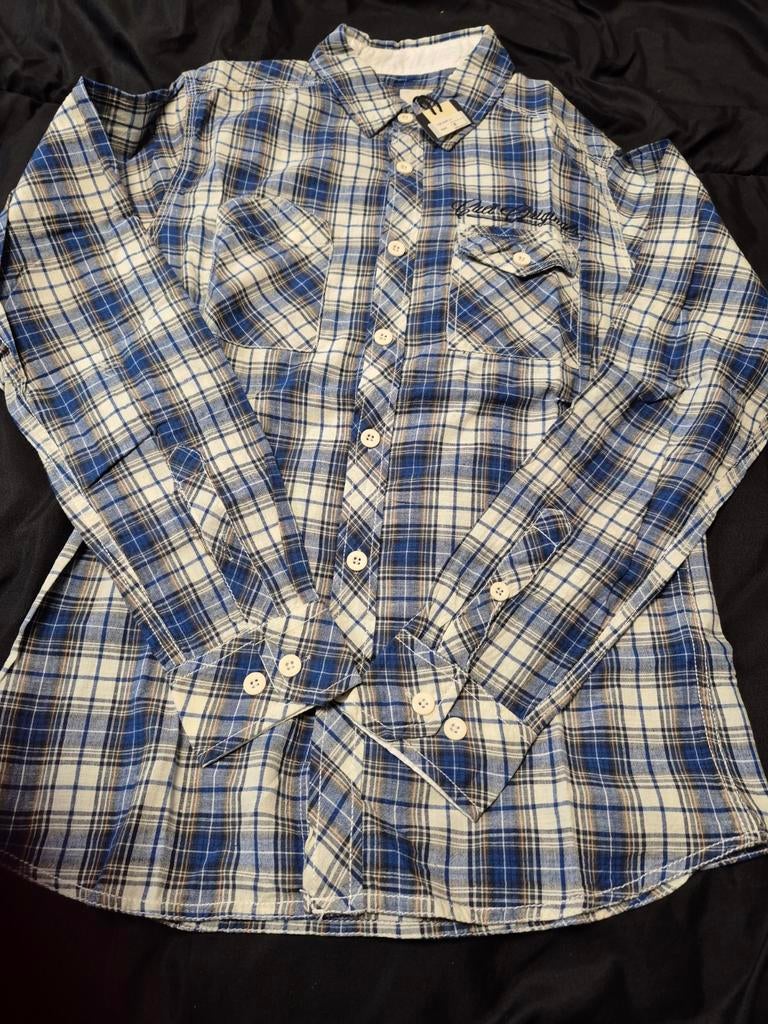 Cult Edition Cult Orginals geruit overhemd mt S nieuw, Kleding | Heren, Overhemden, Verzenden, Nieuw, Blauw, Cult Edition