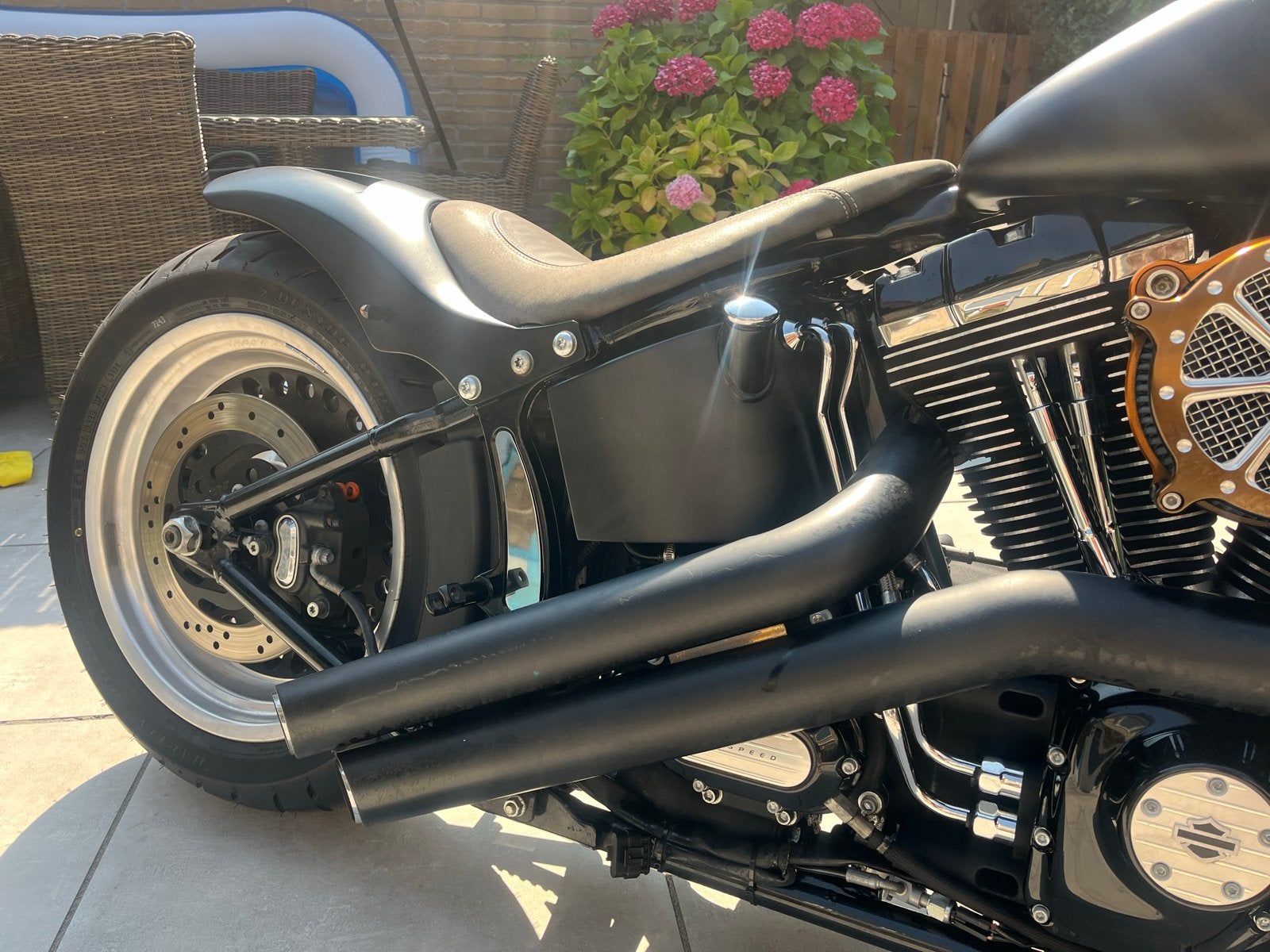 € 10.895,00 Custom Harley Davidson Fatboy uit 2008, 2 cilinders, Chopper, Gebruikt, Particulier