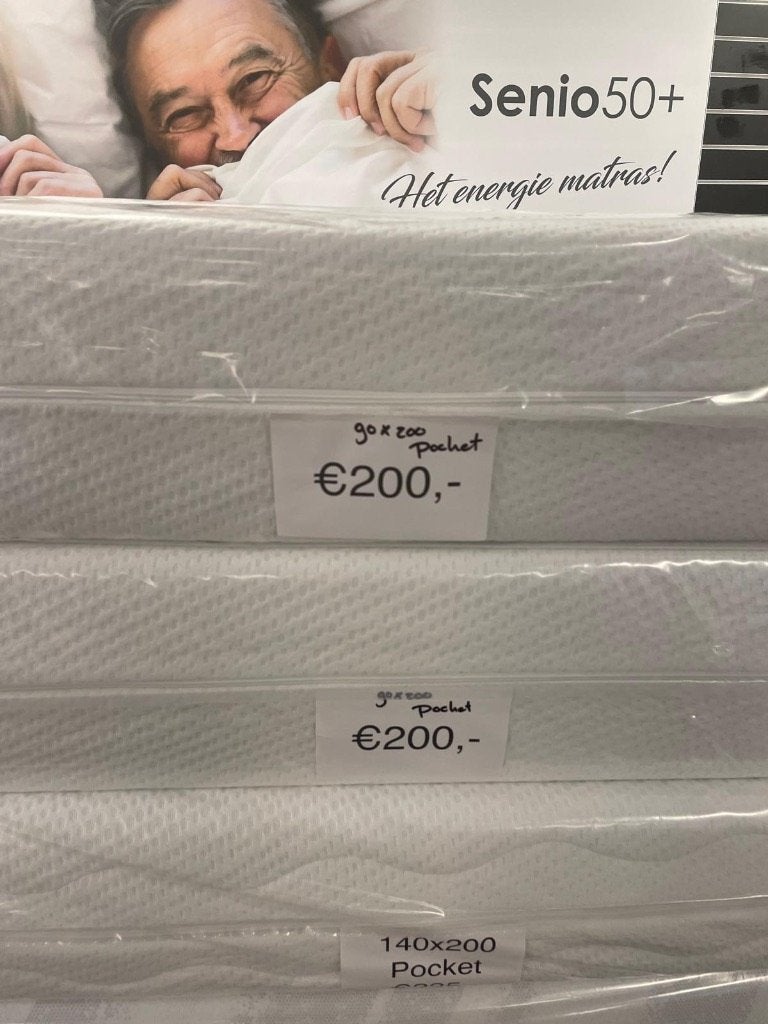 Matras Pocket 140x200cm 21 cm Tencel Tijk met rits, Ophalen, 140 cm, Matras, 200 cm