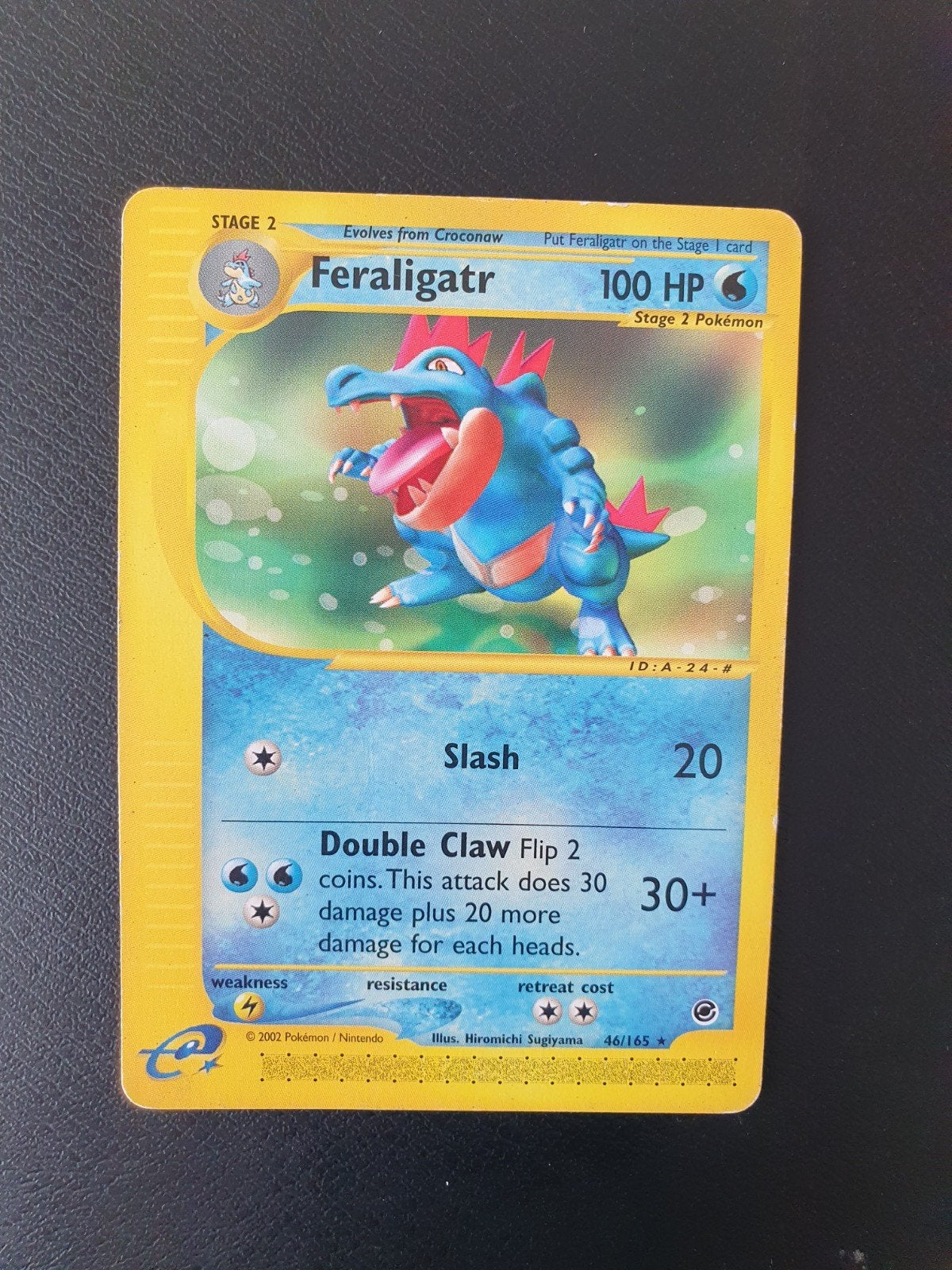 Feraligatr 46/165 pokemon kaart, Ophalen of Verzenden, Zo goed als nieuw, Losse kaart