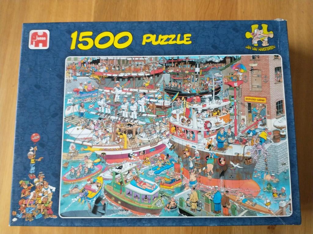 Jan van Haasteren puzzel de haven 1500 stuks, Ophalen of Verzenden, 500 t/m 1500 stukjes, Zo goed als nieuw
