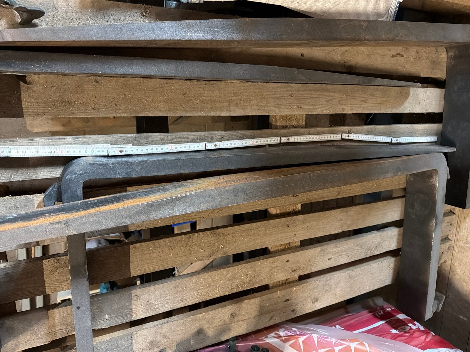 Heftruck lepels 110 en 120 cm, hartafstand 42 cm, Ophalen of Verzenden, Gebruikt