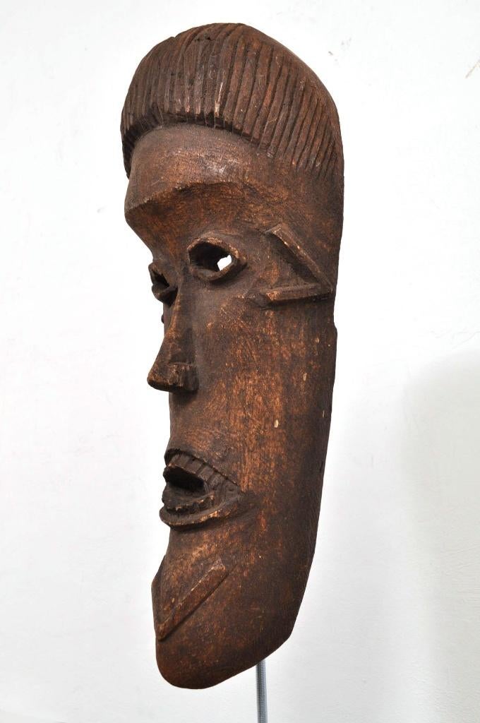 Vintage African mask masker West-Afrika houtsnijwerk, Ophalen of Verzenden