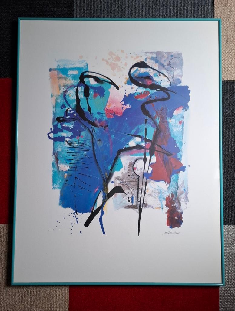 Alfred Gockel Litho 89x69cm met aluminium lijst, Ophalen