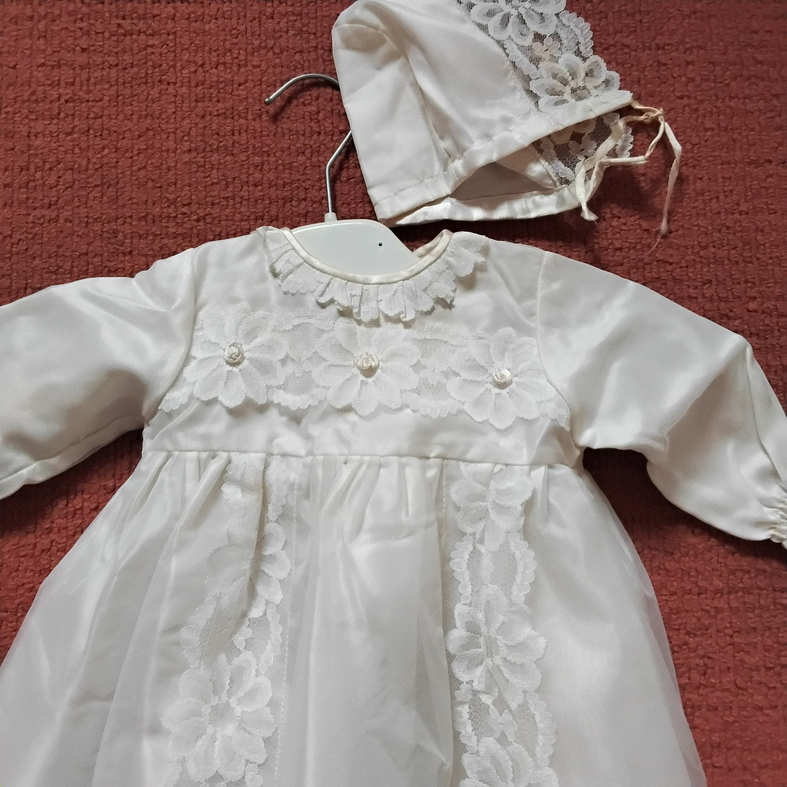 Antiek doopjurkje met mutsje, Antiek en Kunst, Antiek | Kleding en Accessoires, Ophalen of Verzenden