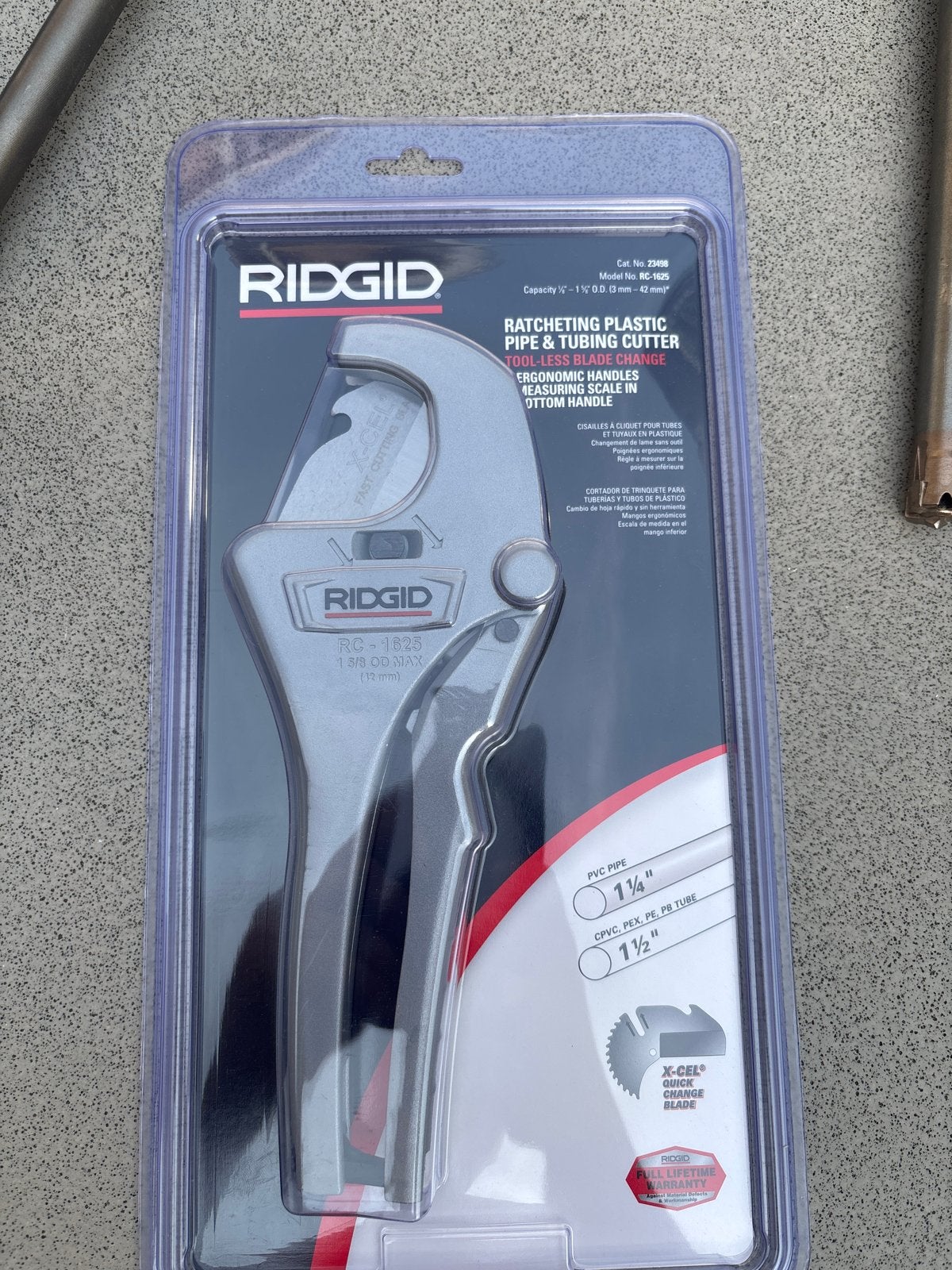 RIDGID RC-1625 Ratelende Kunststof Pijp- en Buissnijder, Ophalen of Verzenden, Nieuw