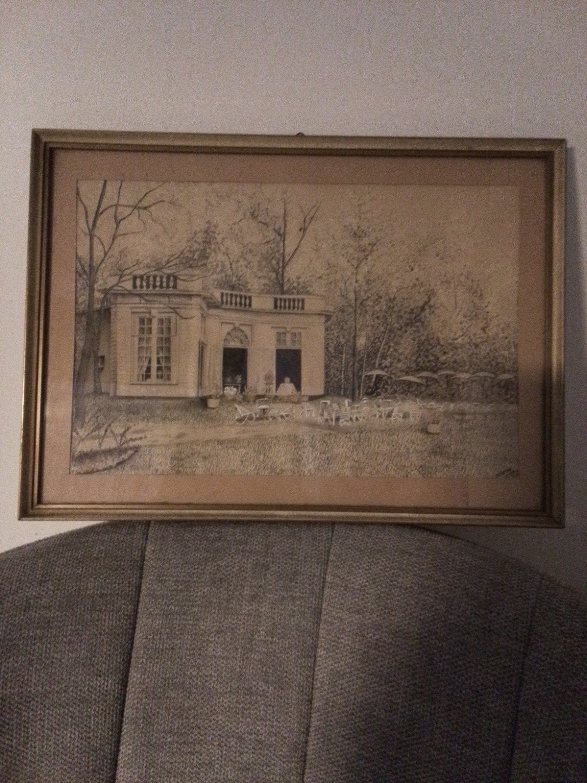 Ets Trianon Tilburg, Antiek en Kunst, 30 cm, Architectuur, 42 cm, Ophalen of Verzenden