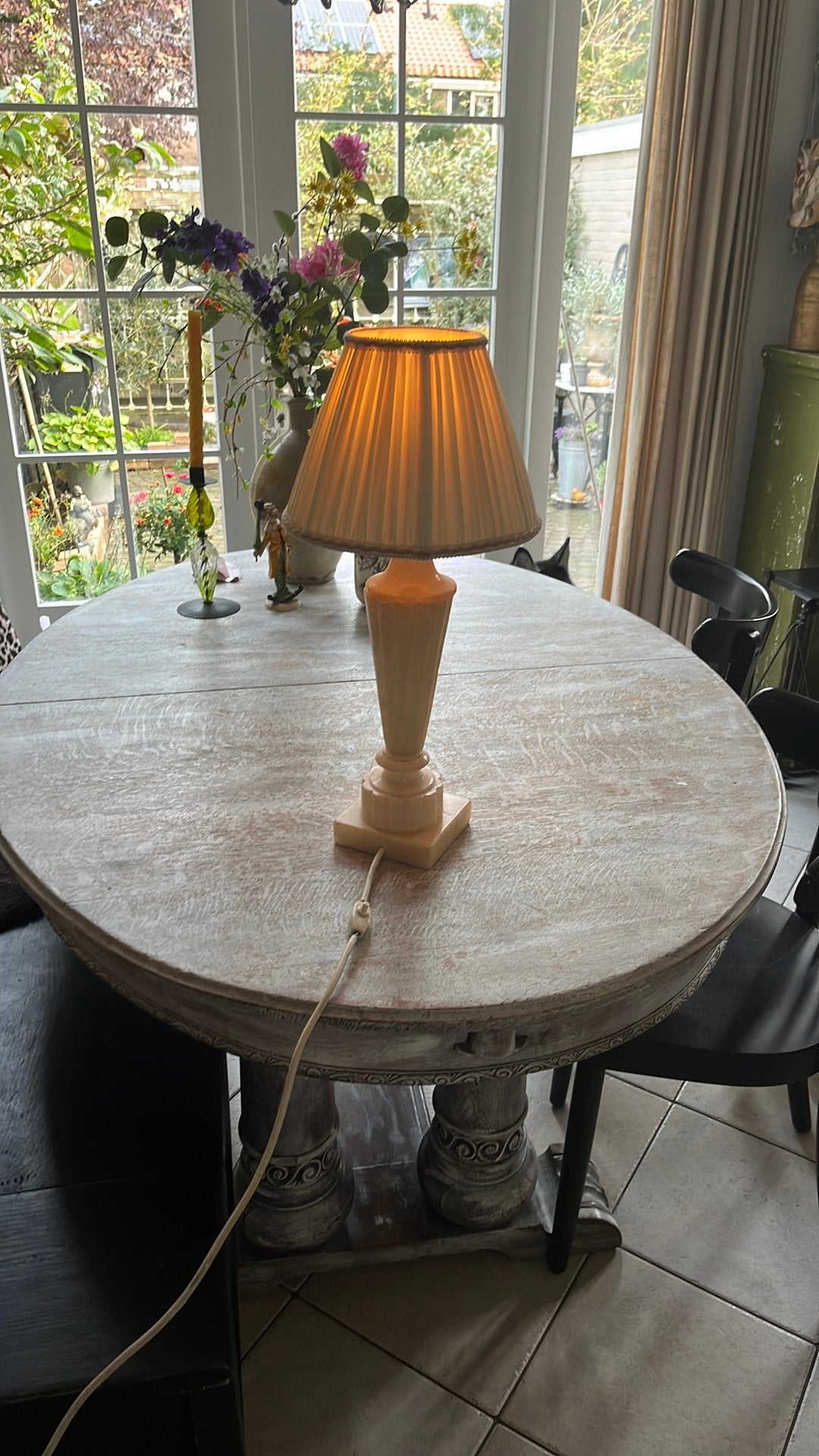 Schemerlamp, Roze, Ophalen of Verzenden, Zo goed als nieuw, Schemerlamp