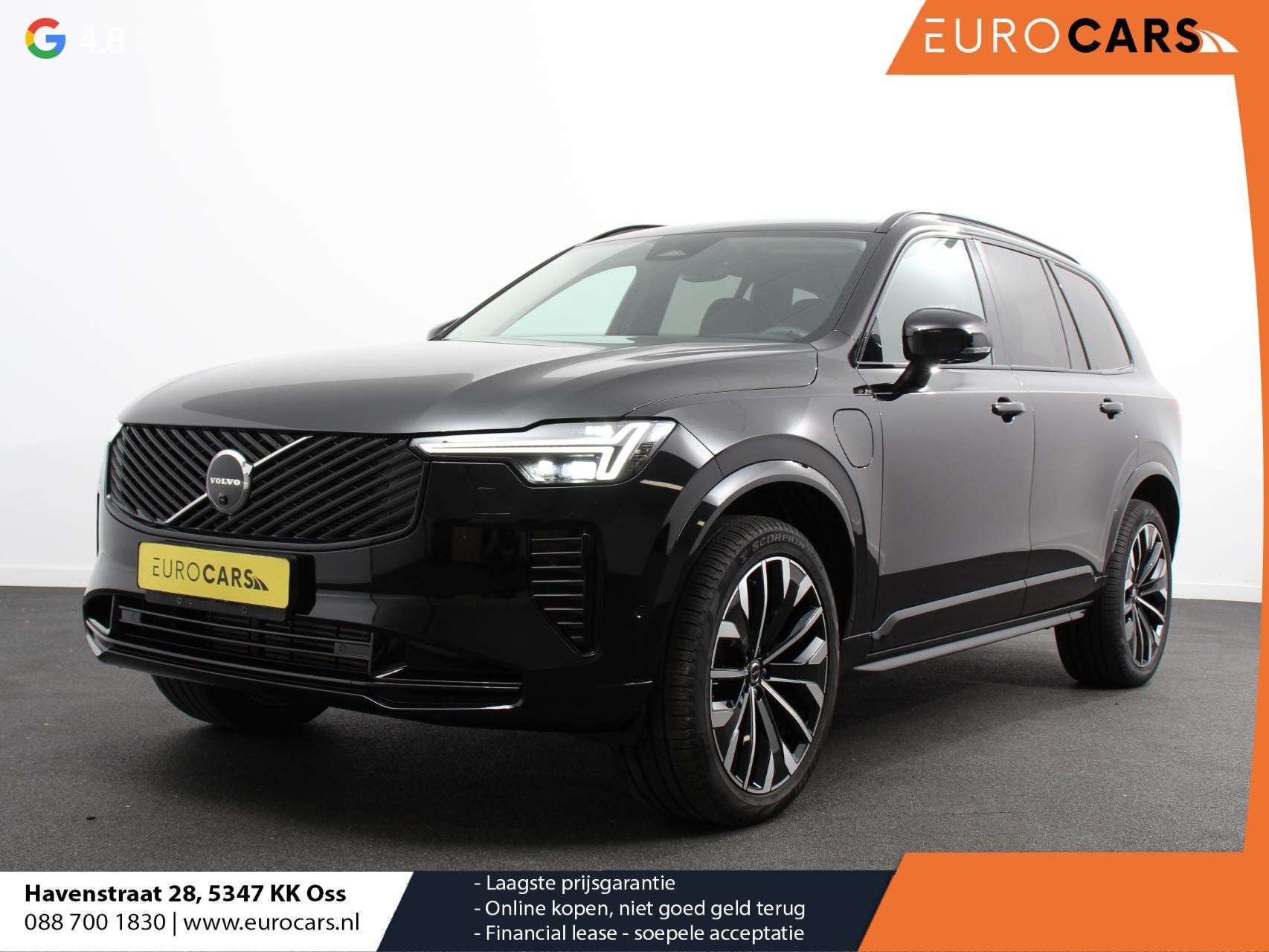 Volvo XC90 2.0 T8 Plug-in hybrid AWD Plus Dark 7 persoons DE, Auto's, Volvo, Gebruikt, 4 cilinders, 1969 cc, Zwart