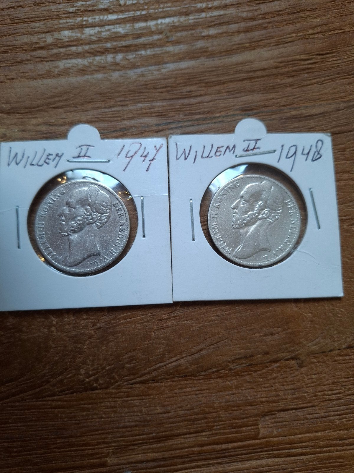 Guldens 1847 en 1848 | Mooie set, Postzegels en Munten, Munten | Nederland, 1 gulden, Setje, Zilver, Ophalen of Verzenden