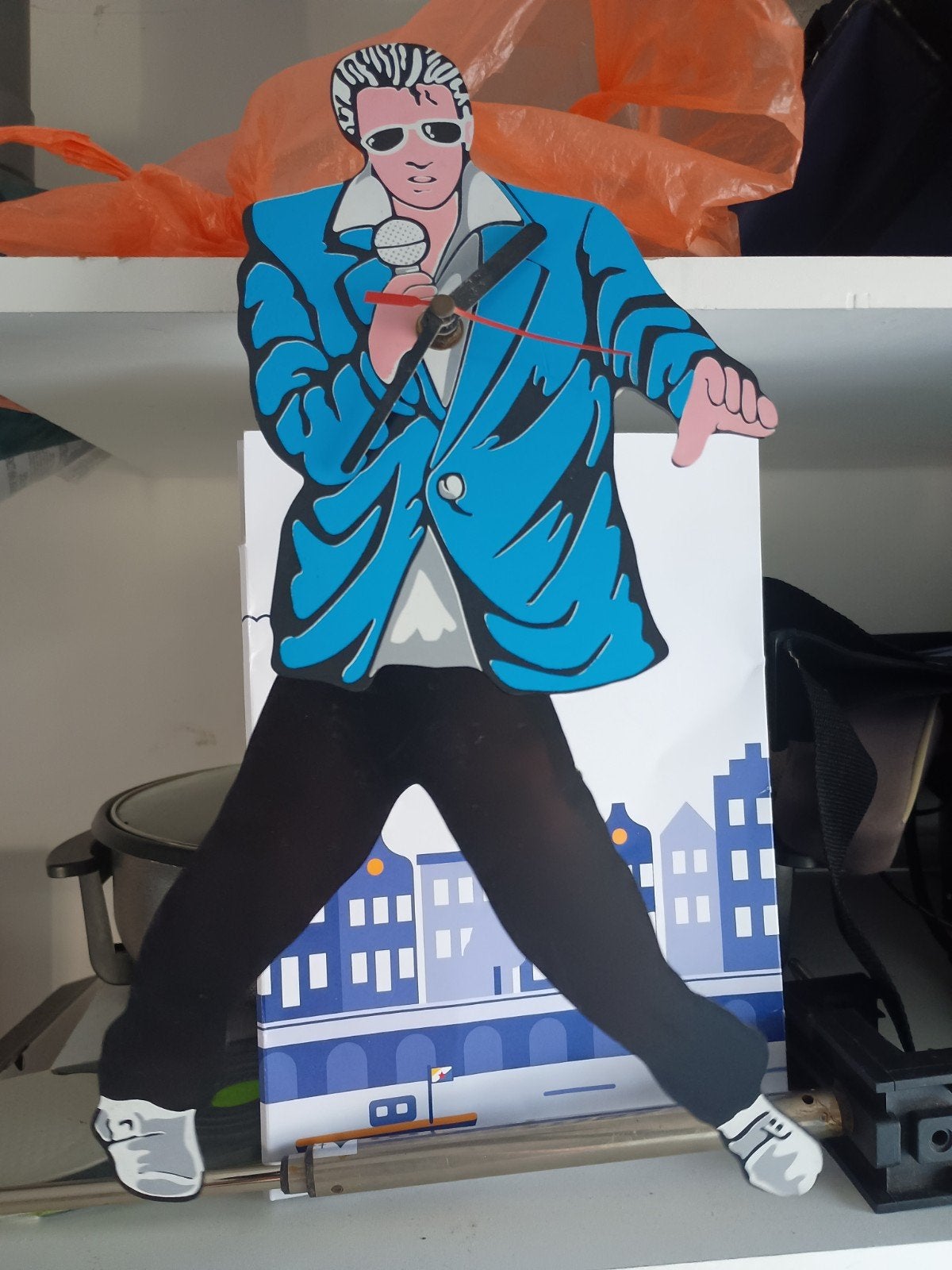 Elvis Presley Klok met Bewegende Benen - ZGAN, Ophalen of Verzenden, Zo goed als nieuw