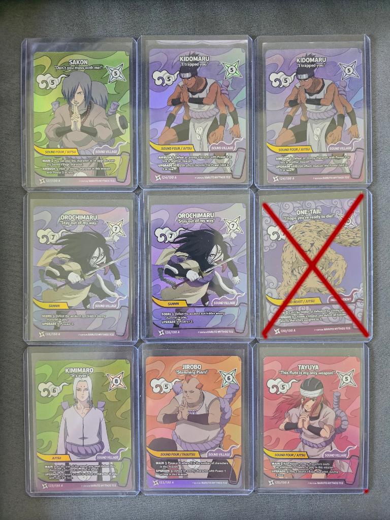 Naruto Mythos 1st Edition Diverse Alt Arts, Ophalen of Verzenden, Nieuw, Meerdere kaarten, Foil
