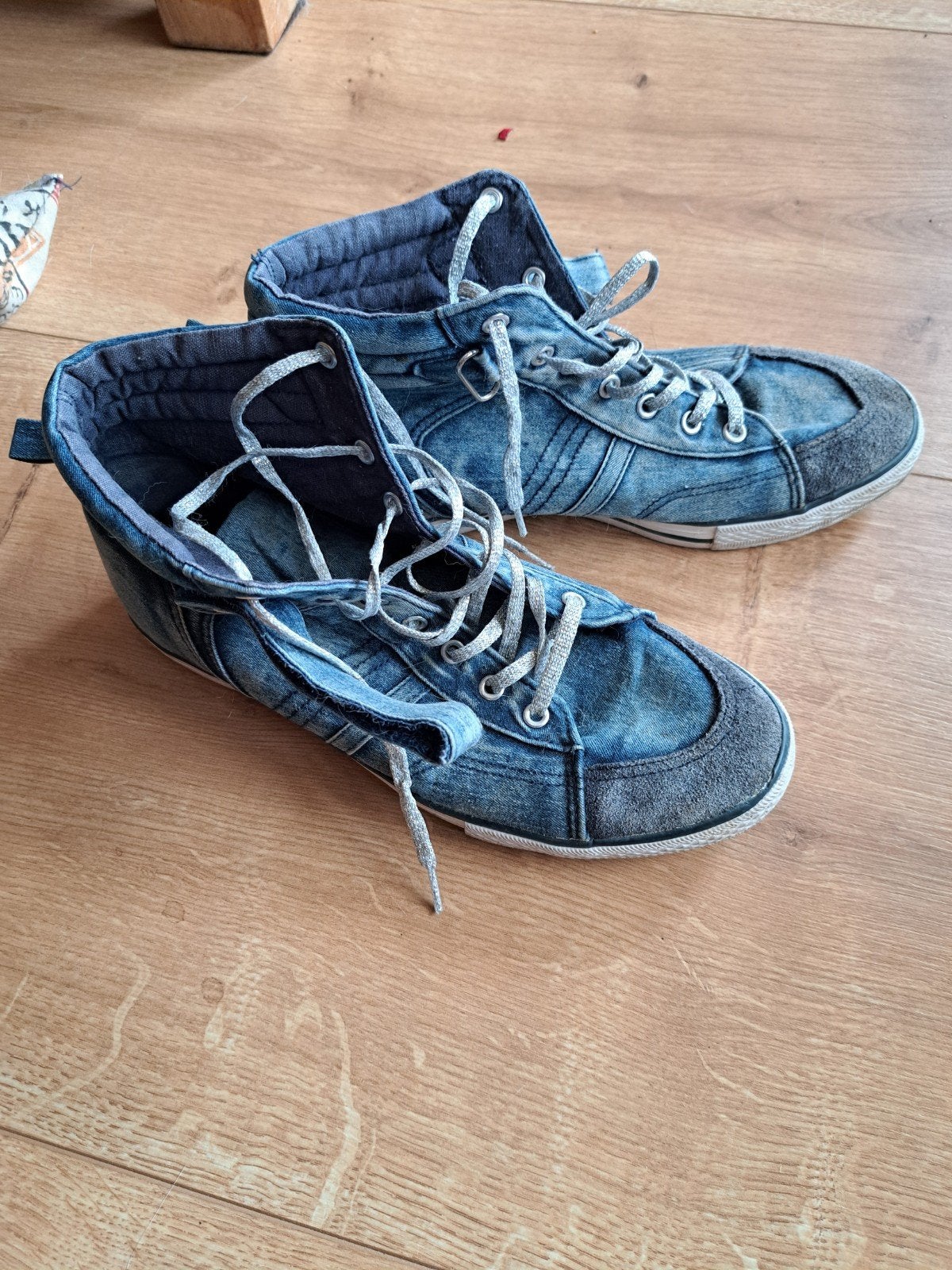 Denim Sneakers Dames Maat 40 - Gebruikt, Blauw, Ophalen of Verzenden, Sneakers of Gympen, Gedragen