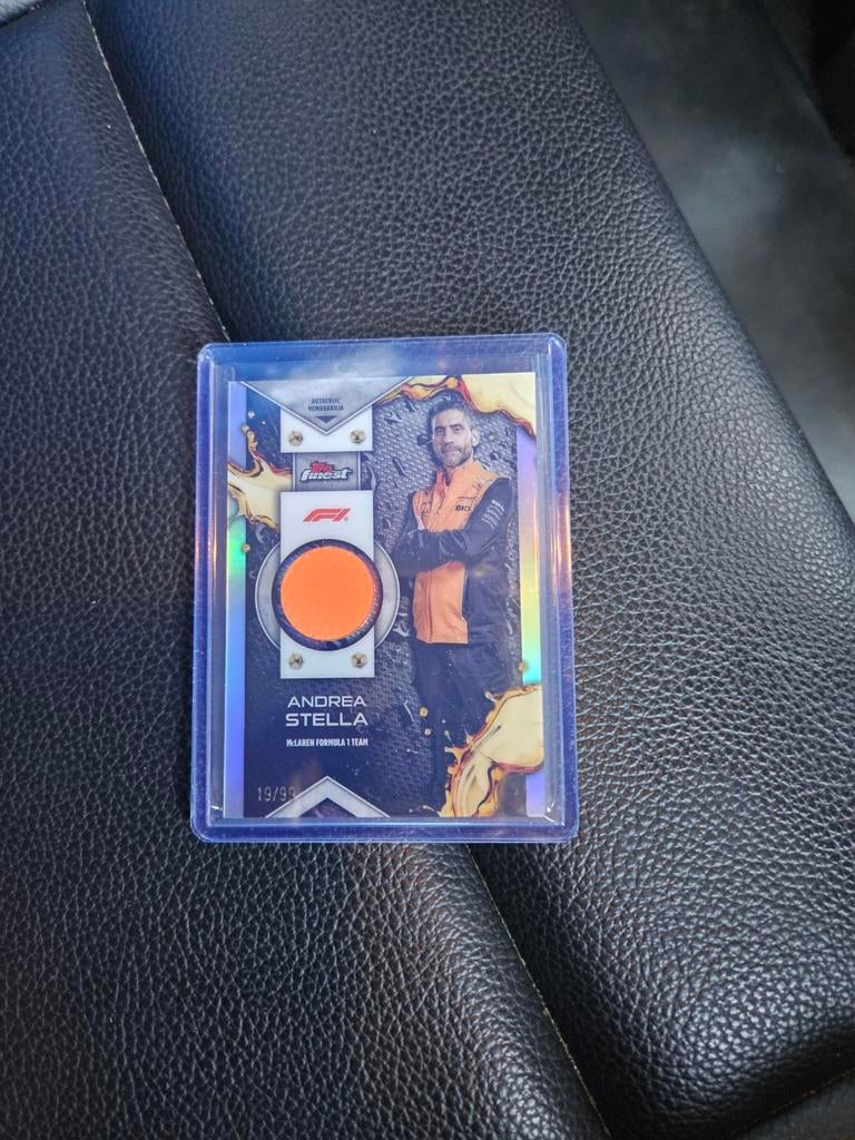 F1R-STE Topps finest relic card andreas stella mclaren f1, Hobby en Vrije tijd, Stickers en Plaatjes, Ophalen of Verzenden, Nieuw