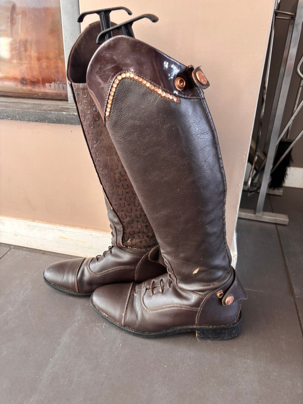 Leren rijlaarzen bruin Imperial Riding maat 37, Gebruikt, Kinderen, Ritssluiting, Ophalen of Verzenden