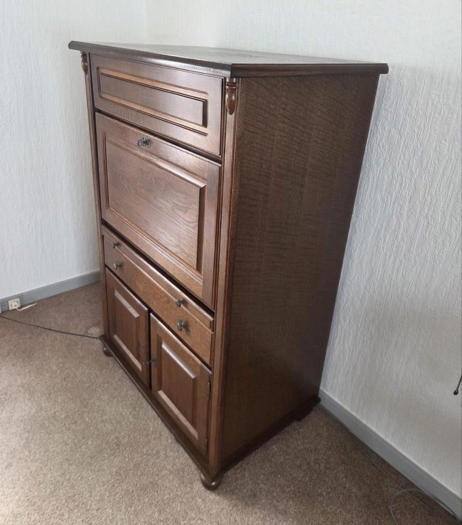 Eiken Computerkast met Verlichting - 94x59x144cm, Gebruikt, 70 tot 120 cm, Ophalen of Verzenden, 40 tot 80 cm