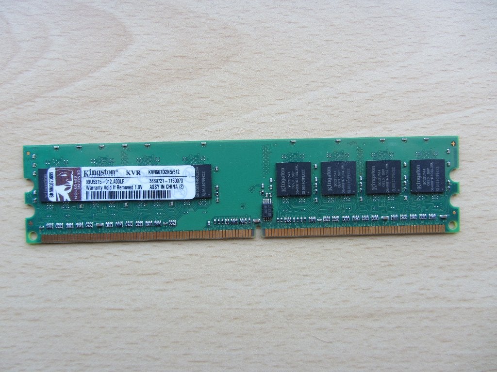 Kingston 512MB 667MHz DDR2 Non-ECC CL5 DIMM ValueRAM Memory, 1 GB of minder, Ophalen of Verzenden, Zo goed als nieuw, DDR2