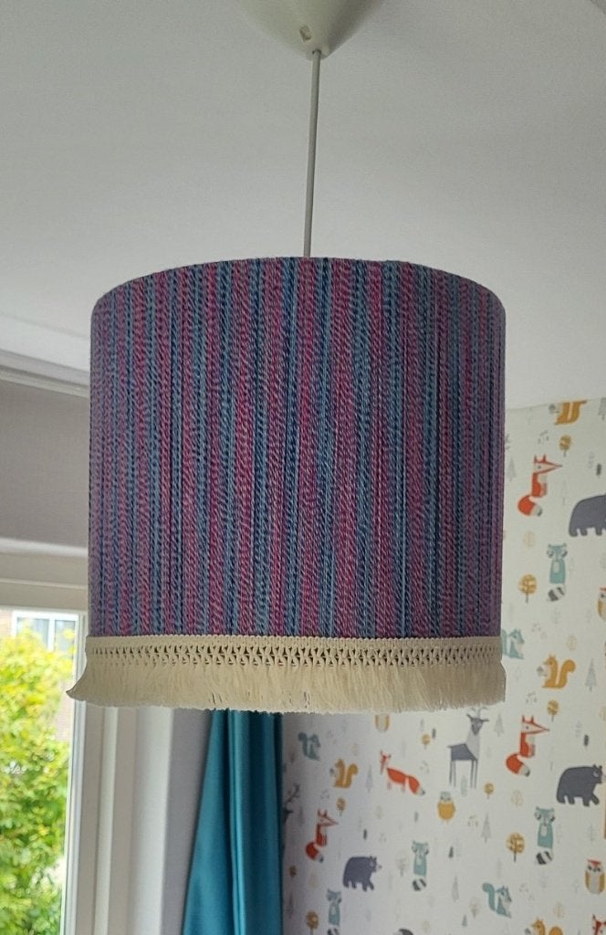 Nieuwe hanglamp / lampenkap handmade with love, Ophalen of Verzenden, Nieuw, Textiel, E27 (groot)
