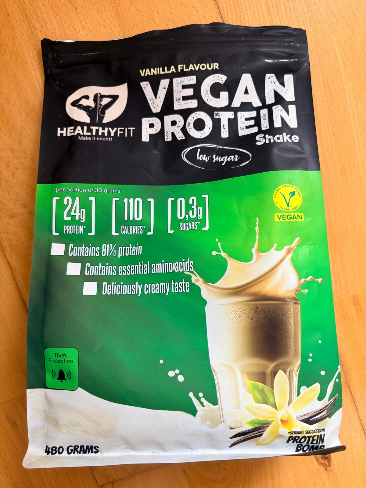 HealthyFit Vegan Protein Shake Vanille 380g gratis voor drop, Ophalen, Nieuw, Poeder of Drank