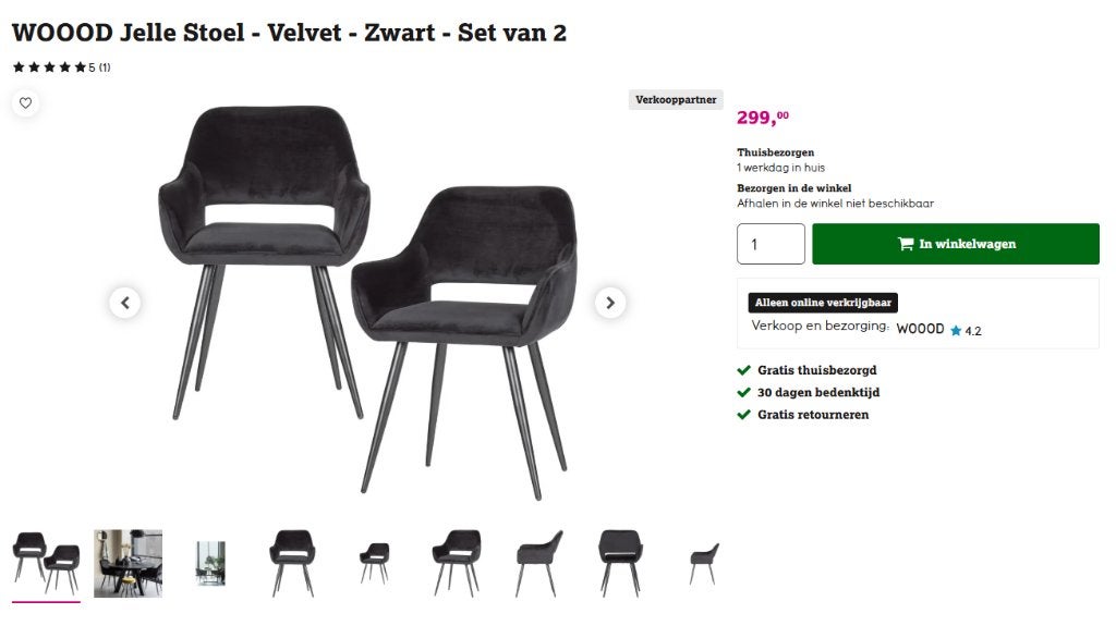 Foto 9 van Complete Eetkamerset Tafel + 6 Stoelen + Hanglamp €850