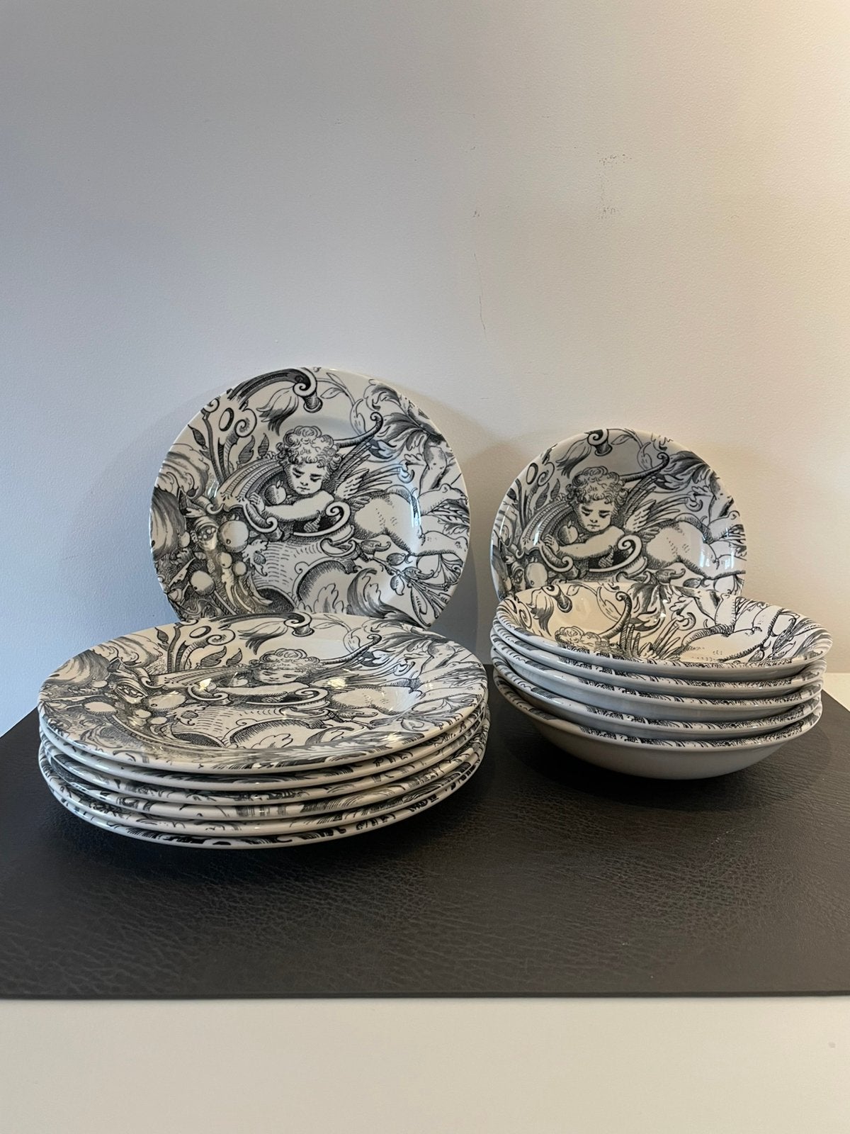 Spode “Copeland and Garrett” Cherubijnen servies (13-delig), Antiek en Kunst, Ophalen of Verzenden